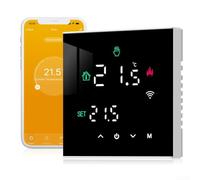 Termostato inteligente WiFi programable para calefacción y agua caliente compatible con varios sistemas de calefacción con control remoto y soporte de asistente de voz (negro-WiFire (WiFi (3A))