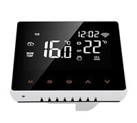 Termostato LCD WiFi Inteligente ME81H, Control Preciso de Temperatura, Pantalla Táctil LCD, Termostato Digital Inteligente con Control de Voz para Calefacción (botón Naranja