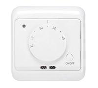 Termostato mecánico, 230V 16A Controlador de temperatura del termostato de calefacción eléctrica manual montado en la pared - Blanco