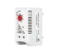 Termostato mecánico Ajustable 0-60 ℃ Interruptor Controlador de Temperatura del termostato mecánico eléctrico Compacto (botón Rojo)