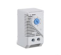 Termostato mecánico compacto para calefacción, interruptor de control de 0 a 60 ° C, regulador termostático de montaje en riel DIN no programable con contactos ajustables de acción a presión (KTS011)