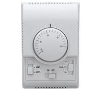 Termostato mecánico de calefacción y refrigeración, AC 110-220V, termostato no programable con control de velocidad del ventilador