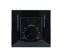 Termostato mecánico de suelo de 230 V con sensor externo, controlador de temperatura de 16 A para calefacción eléctrica por suelo radiante, manual 5-40 °C, carcasa ABS (negro)