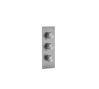 Termostato oculto Gessi 316 ready-mounted set, montaje vertical, 2 vías separadas, una roseta, 54514726, Color: Bronce cálido cepillado PVD