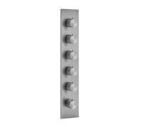 Termostato oculto Gessi 316 ready-mounted set, montaje vertical, 5 vías separadas, una roseta, 54520708, Color: PVD cepillado de cobre