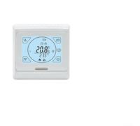 Termostato programable blanco para calefacción por suelo radiante con pantalla táctil, sensor dual, horario de 7 días, interruptor de seguridad y bloqueo, modo de control de suelo/aire (16 A)