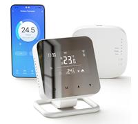 Termostato programable Diario, con batería Digital Inteligente, cronotermostato WiFi Inteligente, Apto para calderas de Gas, Compatible con Alexa y Google Assistant - Control Tuya