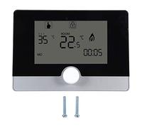 Termostato Programable Digital 7 Días Control Inteligente Temperatura Pantalla Grande Luz Azul para Calefacción Caldera de Pared Negro