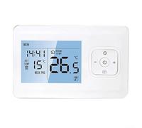 Termostato programable para montaje en pared con modos manuales/automáticos, ajustes de tiempo semanales, función de seguridad de bloqueo infantil y control preciso de temperatura para sistemas de