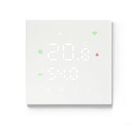 Termostato programable para Tuya para Smart Life WiFi, control de voz con pantalla táctil con aplicación multilingüe, para calefacción doméstica rusa europea (calefacción de agua blanca 3A)