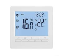 Termostato programable Wifi Controlador de temperatura digital con LCD para sistema de calefacción de habitación y suelo con anticongelante y bloqueo de seguridad infantil (calefacción eléctrica de