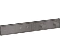 termostato RainSelect de mano montado al ras para 4 consumidores, 15382340, Color: Cromo negro cepillado