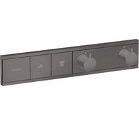 Termostato RainSelect de mano oculto para 2 consumidores, 15380340, Color: Cromo negro cepillado