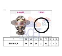 FACET 7.8218 Termostato refrigerante con junta 82°C Compatible con SAAB 9000 Fastback, FIAT Uno Hatchback 146, LANCIA DELTA I 831AB0