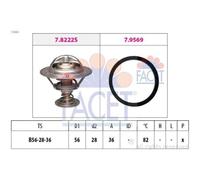 Termostato Refrigerante Facet 7.8222 Made In Italy - Oe Equivalent para Toyota