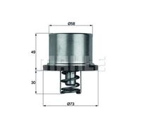 Termostato, refrigerante MAHLE THD 1 71