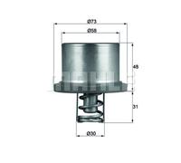 Termostato, refrigerante MAHLE THD 2 89