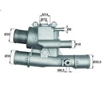 Termostato, refrigerante MAHLE TI 124 88 para FIAT BRAVA (182_) 1.6 1996-2001