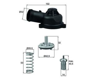 Termostato, refrigerante MAHLE TI 244 83D