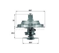 Mahle Original Termostato refrigerante TX 25 80D con junta 80°C