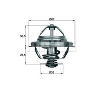 Termostato, refrigerante MAHLE TX 27 71D