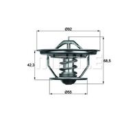 Termostato, refrigerante MAHLE TX 35 75
