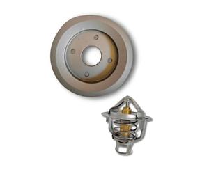 Termostato Refrigerante Para Nissan para Patrol Rd28 | Rd28t Rd28ti 160 260 Y60 Y61 Ac Kit Herramientas Polea Reducida + Termostato Africano 76,5 Grados