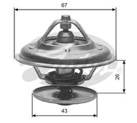 Termostato sin carcasa (cárter) TH13380G1 GATES para FORD JEEP CHRYSLER OPEL MAN