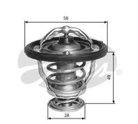 GATES Termostato, refrigerante para HYUNDAI: Sonata, Sonica, Santa Fe, Highway Van, Trajet & KIA: Magentis (Ref: TH33682G1)
