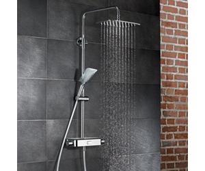 Termostato Softcube HSK AquaSwitch, estante: cristal negro, -08, 1001980-08, Versión: con rociador Softcube 300x200x2mm