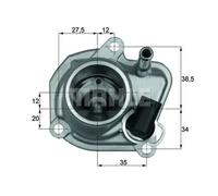 Termostato TI 29 87 MAHLE para CHRYSLER PT CRUISER