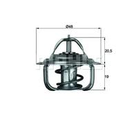 MAHLE ORIGINAL TX 1 83D Termostato, refrigerante