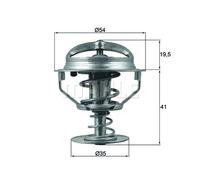 MAHLE Aftermarket Termostato, refrigerante para FORD: Fiesta, Ka, StreetKa (Ref: TX 164 82D)
