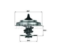 Termostato TX 18 79 MAHLE para MERCEDES-BENZ LANCIA JEEP CHRYSLER FORD OPEL