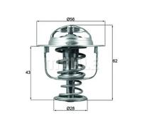 MAHLE Aftermarket Termostato, refrigerante para RENAULT: Master, Master Propulsion & OPEL: Movano, Combo & NISSAN: Interstar (Ref: TX 197 71D)