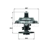Termostato TX 23 71D MAHLE para MAN NEOPLAN