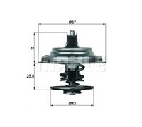 Termostato TX 23 79D MAHLE para MAN IVECO NEOPLAN SOLARIS MAZ-MAN