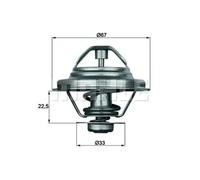 Termostato MAHLE De Refrigerante Con Junta Compatible Para Audi 100 43 C2