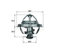 MAHLE Aftermarket Termostato, refrigerante para BMW: Série 7, Série 5, M5, Série 3, M3, Série 6, Z1 & ALPINA: B3, B6 (Ref: TX 27 71D)