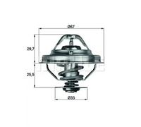 MAHLE Aftermarket Termostato, refrigerante para BMW: Série 3 (Ref: TX 38 88D)