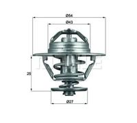 MAHLE Aftermarket Termostato, refrigerante para RENAULT: Trafic, Master, Master Propulsion & FIAT: Ducato, 131, Croma, Argenta, 132 (Ref: TX 93 79D)
