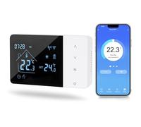 Termostato Wi-Fi a batería con 2 cables, cronotermostato digital para caldera de gas, termostat, calefacción y refrigeración para control de voz Alexa y Google