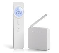 Termostato WiFi Caldera de Gas, Digital Inteligente Programable Semanal a Pilas - Compatible con Alexa, Google Assistant y Tuya Control