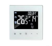 Termostato WiFi compatible con Tuya para calefacción eléctrica de suelo 25A 5000W Capacidad de carga 5-90C Rango ajustable Construcción de PC ignífugo (blanco)