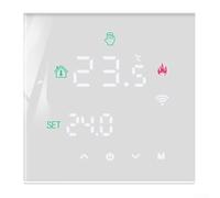 Termostato WiFi con control remoto con pantalla LCD y función de memoria para aplicaciones de calefacción de suelo eléctrico (caldera de gas blanca 3A)