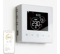 Termostato WiFi de 2 Hilos a Pilas para calderas de Gas.termostatos programable Diario controlable por Tuya o Smart Life.Termostato Compatible con Google Assistant y Alxea.