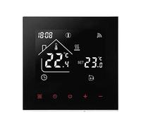 Termostato wifi inteligente para calefacción eléctrica por suelo radiante, 16 A, para interiores, con pantalla táctil, controlador de temperatura 230 V, compatible con Alexa Google Home (negro)