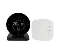 Termostato WiFi para aplicación, controlador de calefacción de caldera de gas de suelo de agua no programable con control de voz para Alexa, ± 0.5 °C, 5+2/6+/7 modos, alimentado por batería o USB,