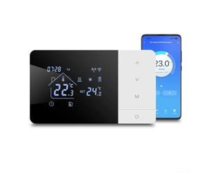Termostato Wifi para Calderas de Gas Operado por Batería con Suministro de Energía Dual Modos de Calefacción y Refrigeración Programable Compatible con Tuya y Aplicación