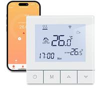 Termostato WiFi para Calefacción Eléctrica, Tuya Termostato de Ambiente Programable Inteligente LCD Pantalla Táctil Control por Voz, Cronotermostato Compatible con Alexa, Google 16A TDS75-WIFI-EP